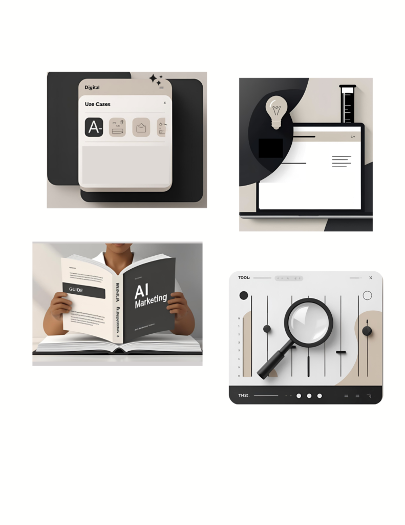 AI and digital marketing, use cases, experiments, case studies, tool testing